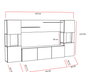 Hanah Home Lore Mueble de TV Blanco y Teca